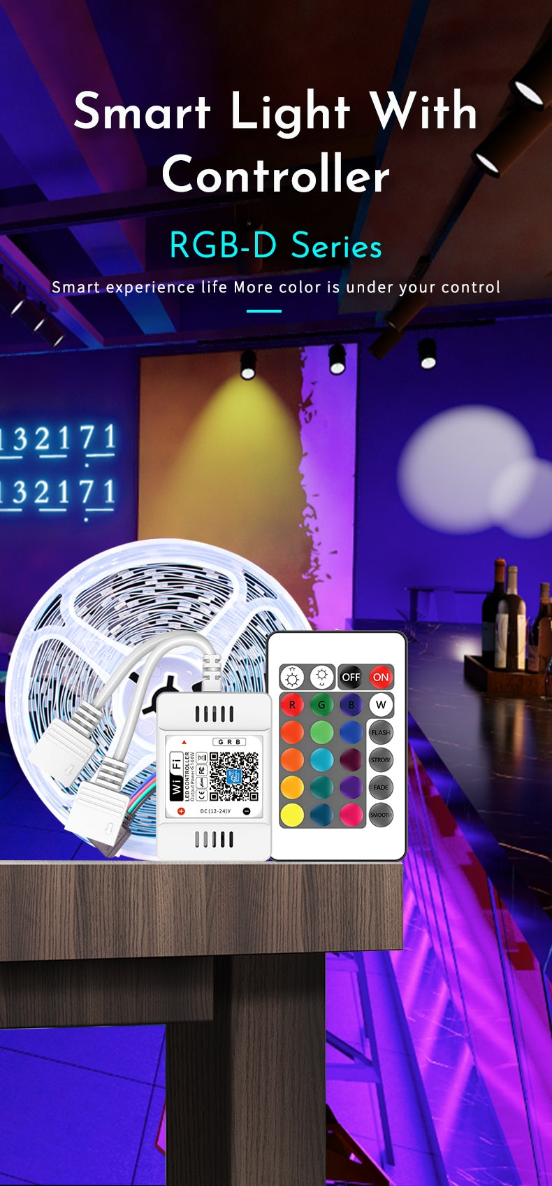 WiFi LED Controller BWCD-RGB-R24A1-1P/2P