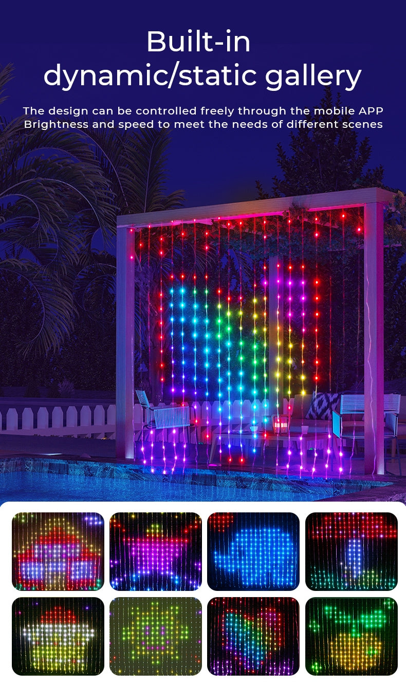 LED Fairy Curtain String Lights, Multi Color, Events, Birthday, Celebrations Decoration Light