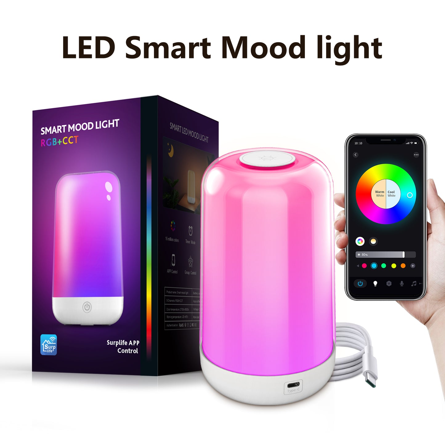 Table Mood Light, Smart Table Mood Light(White)