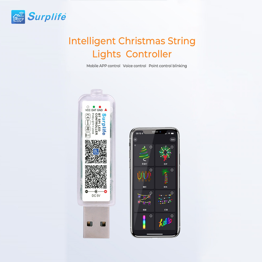 Bluetooth SPI LED Lights Controller ZJ-BCUAS-HCQ2-1K-S