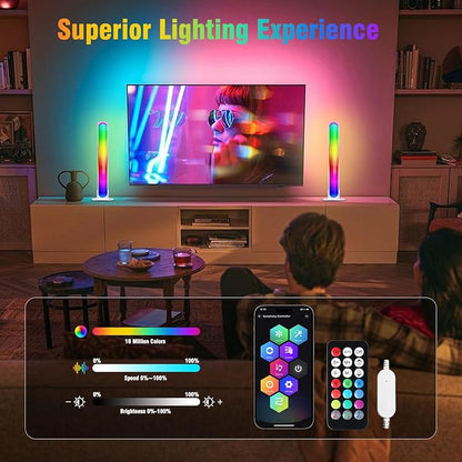 Smart Flow Light Bars, 16 Million Colors RGB 3D Tunnel Light Bars