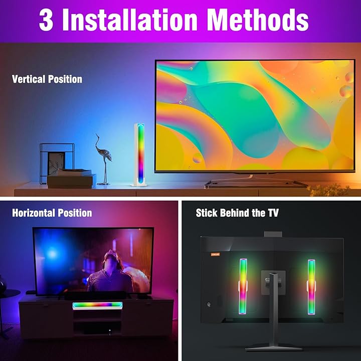 Smart Flow Light Bars, 16 Million Colors RGB 3D Tunnel Light Bars