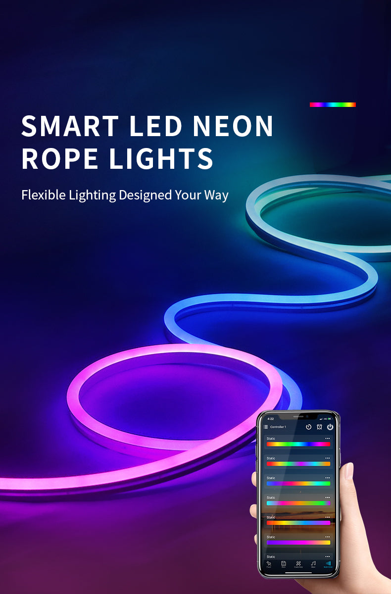 16.4ft Led Neon Rope Lights - DIY Neon Strip Lights