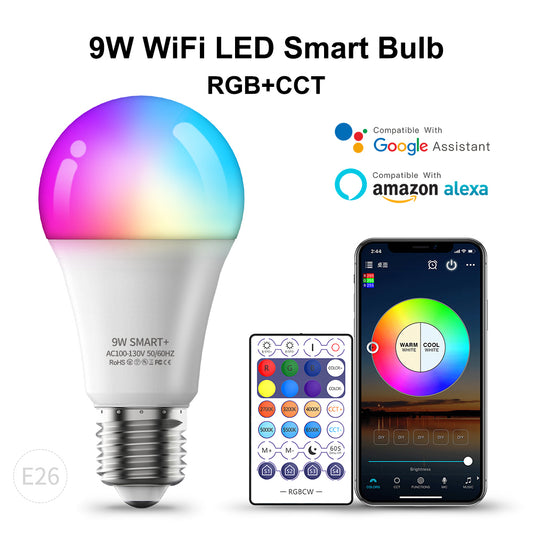 9W/10W/15W Wifi LED Smart Bulb RGB+CCT